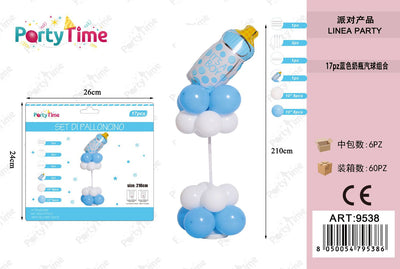 *SET DI PALLONCINI  'IT'S A BOY' AZZURRO