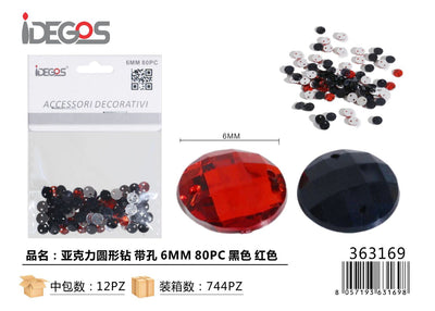 ACC/DECORATIVI CRISTALI ROSSO NERO