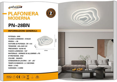 LAMPADARIO DA SOFFITTO/59W/4000K