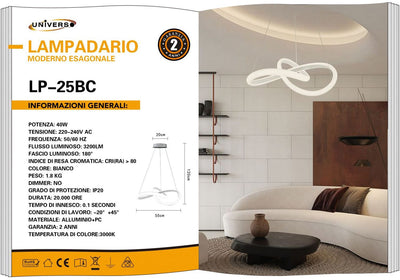 LAMPADARIO DA SOFFITTO /40W/3000K