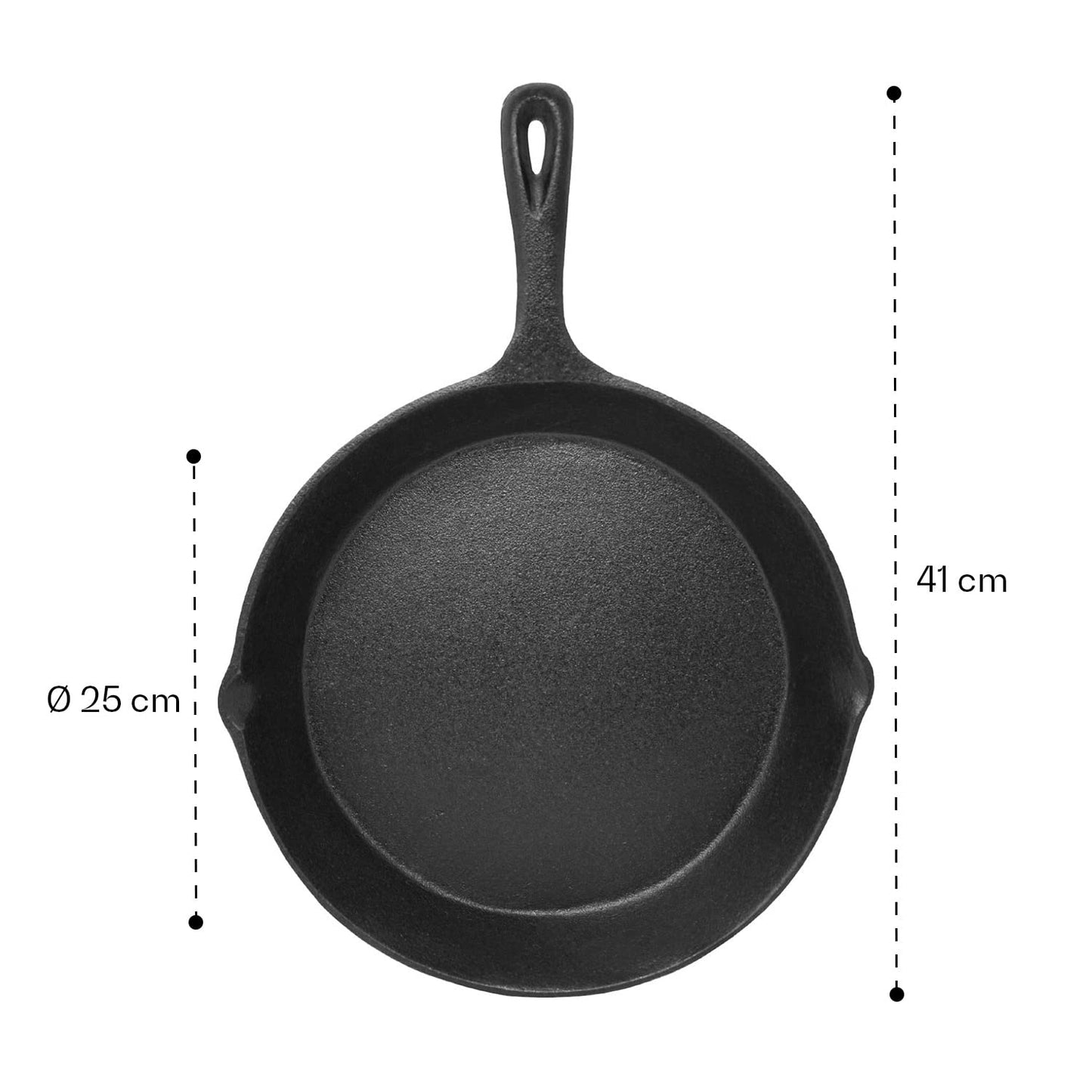 ToCis Big BBQ - Padella Parthenaise | Padella in ghisa da 30 cm di diametro | Padella universale rotonda, liscia e pretrattata | Adatta per fornelli (anche induzione) e griglia