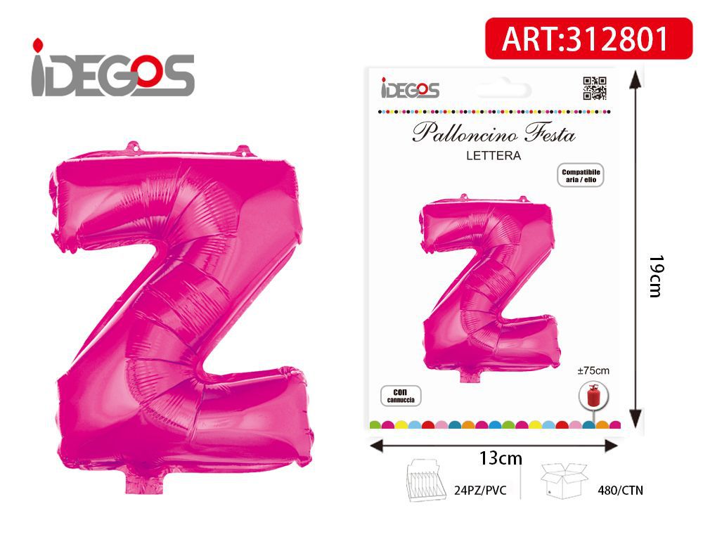 PALLONCINO 75CM ROSA LETTERE Z