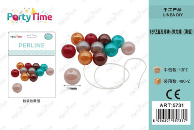 *perline colore misto 14mm