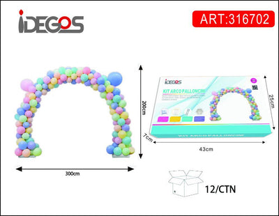 KIT ARCO PALLONCINI MACARON COLORATI