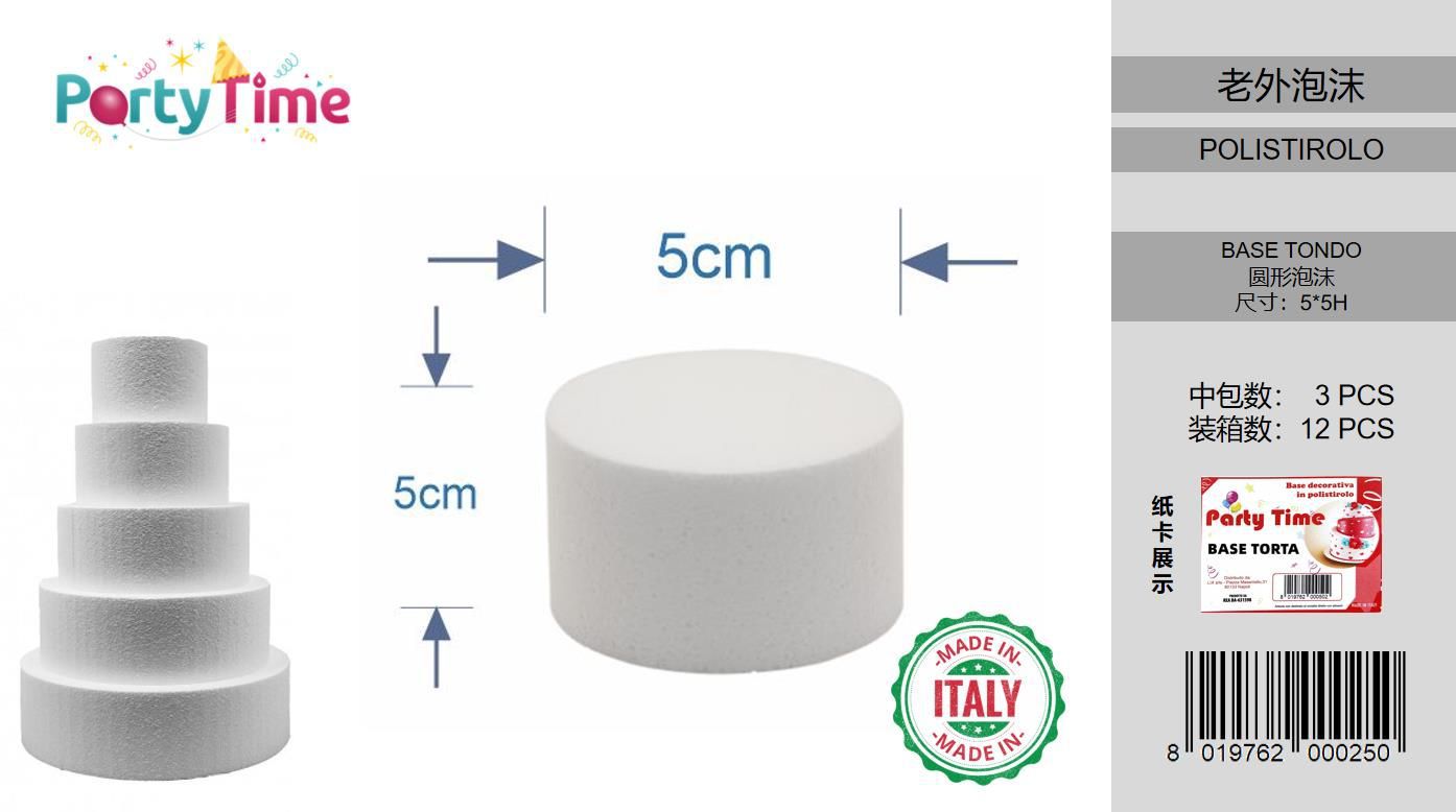 BASE ROTONDA DIAMETRO 5 CM H 5 CM