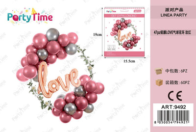 *SET DI PALLONCINI love FUCSIA