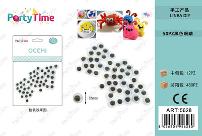 *OCCHI COLORATI 12mm    50pc