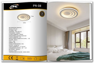 LAMPADARIO DA SOFFITTO/70W/3000K-6500K