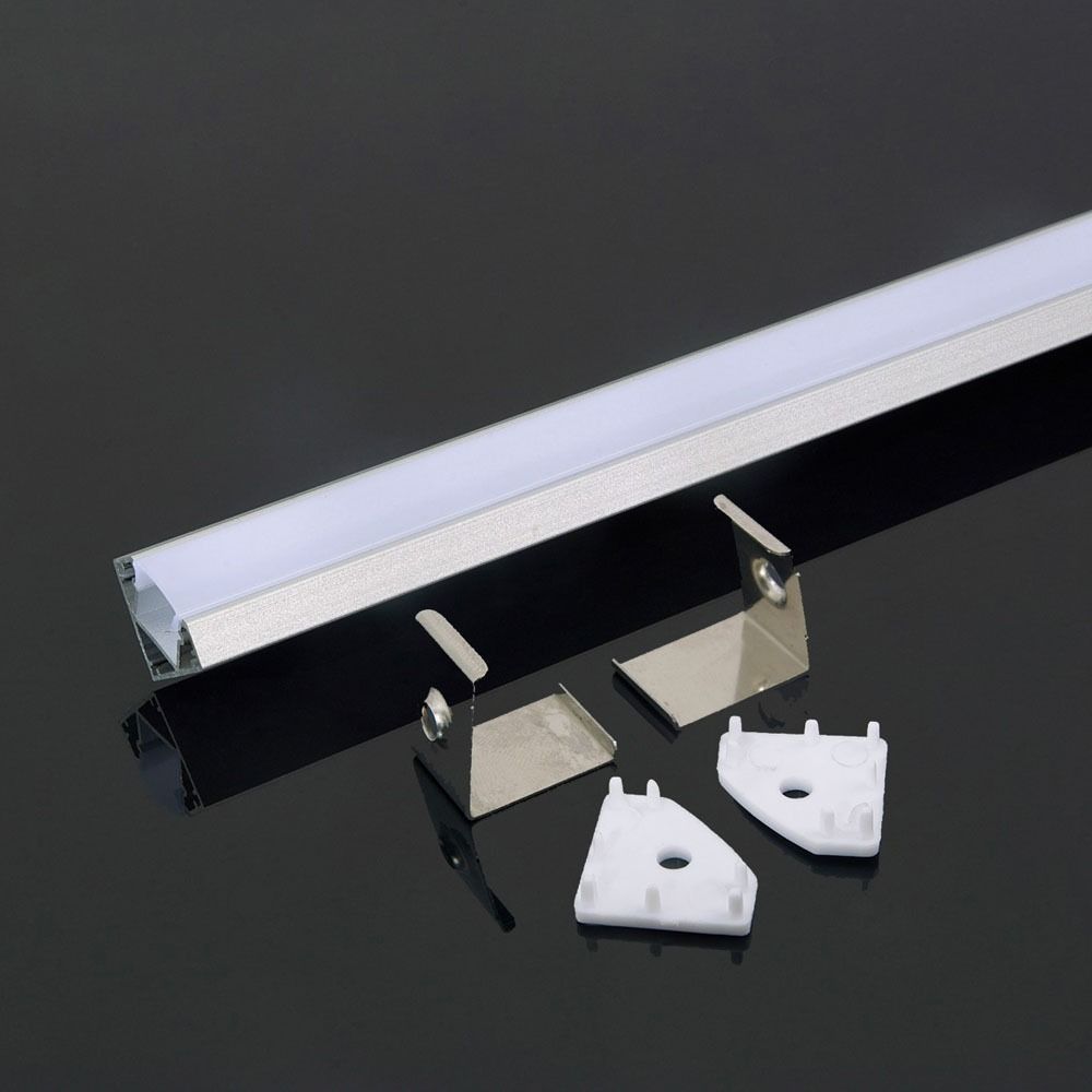 Led Strip Mounting Kit With Diffuser 铝 2000* 19*19MM Milky