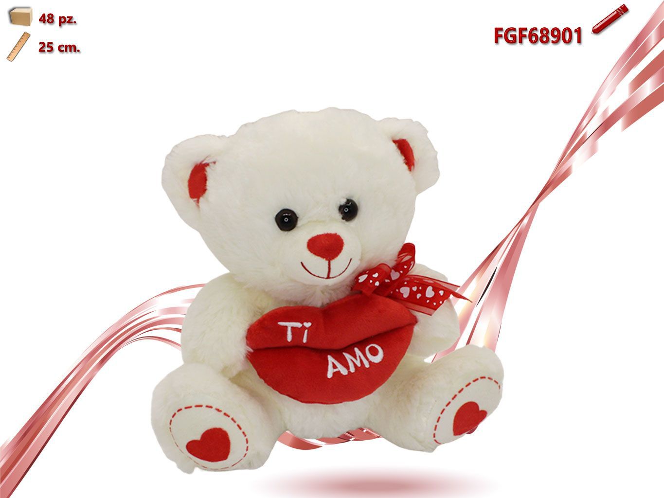 ORSO PELUCHE CON BACIO