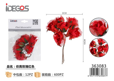 FIORI ROSE DECORATIVI ROSSO