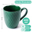 MIAMIO - 6 x 400 ml - Set di tazze da caffè - Tazza moderna in ceramica - Tazza da caffè grande - Collezione Palmanova (Verde)