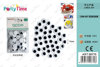 *OCCHI COLORATI 12mm 40pc