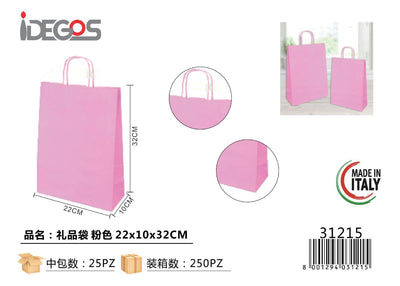 SHOPPER JOLLY ROSA 22x10x32CM