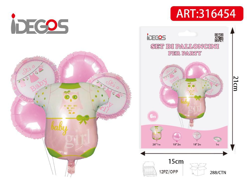 SET DI PALLONCINI CELESTE GILR