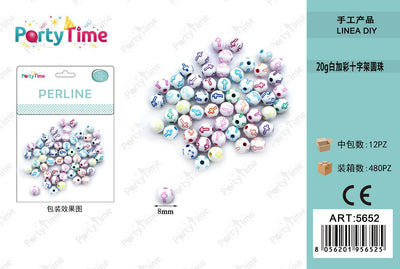 *perline colore misto 8mm