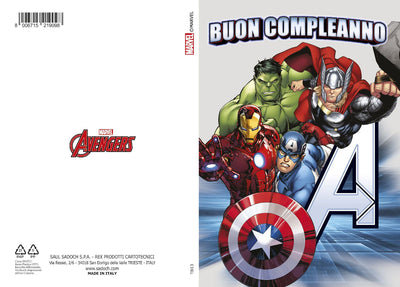 BIGLIETTO AVENGERS METAL C/GLITTER