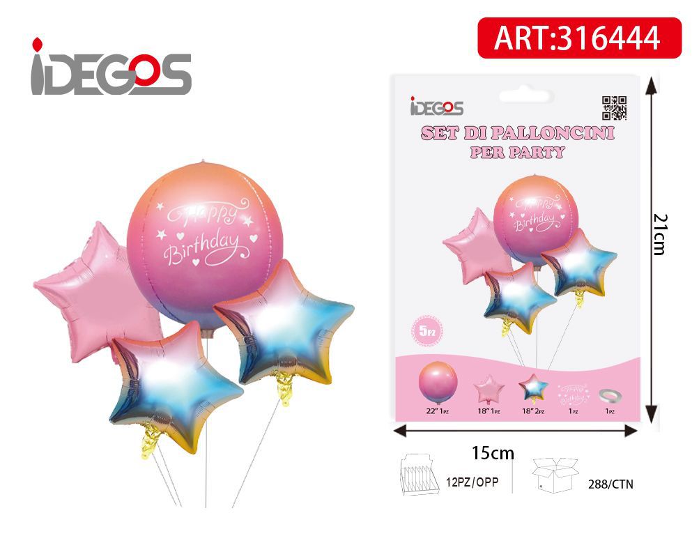 SET DI PALLONCINI ROSA 4D