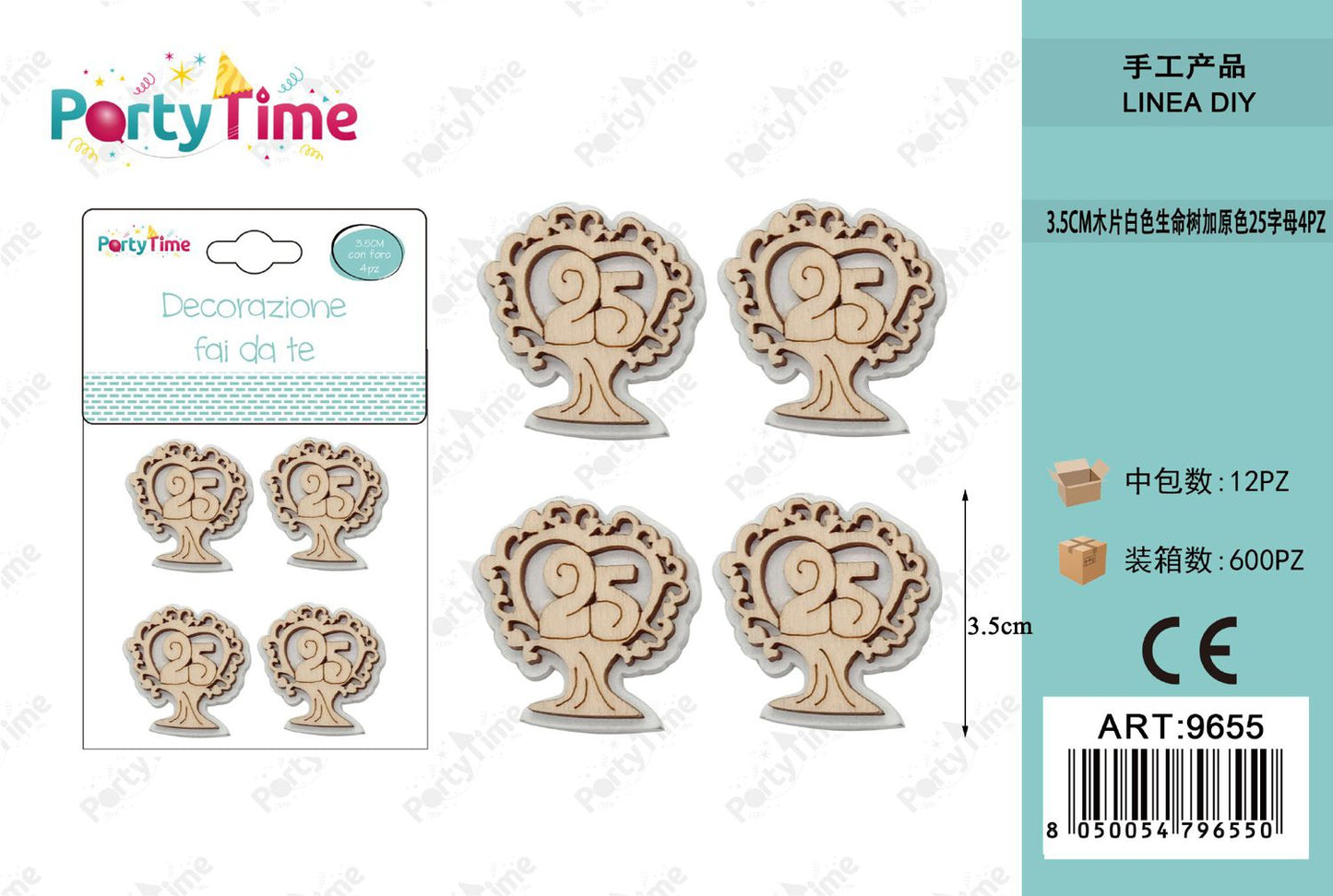 *3.5CM DECORAZIONE ALBERO 25 4PZ