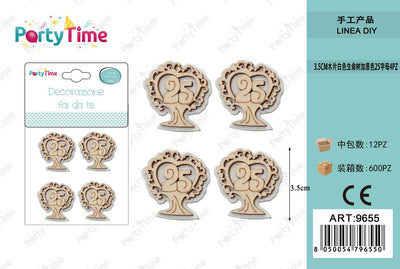 *3.5CM DECORAZIONE ALBERO 25 4PZ