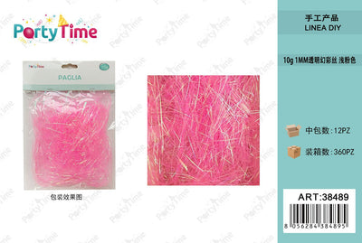 *PAGLIA DI CARTA 1MM  10G ROSA