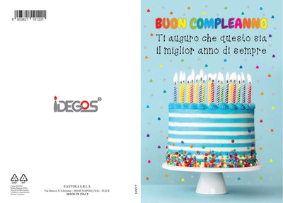 BIGLIETTO COMPLEANNO C/FOIL