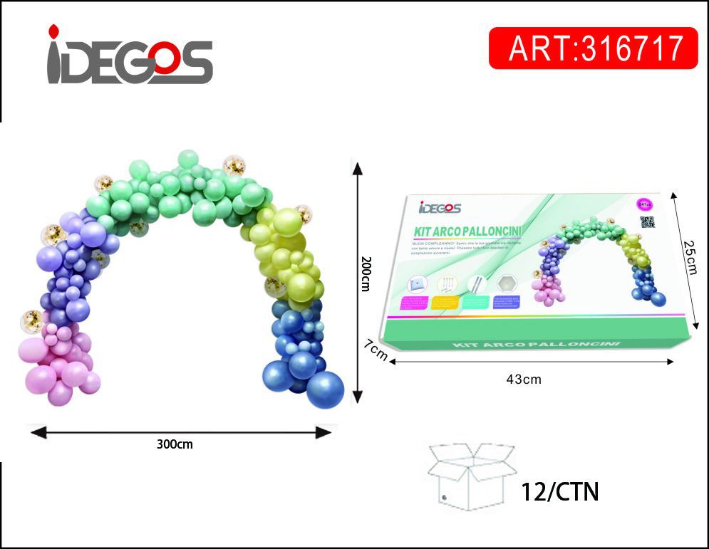 KIT ARCO PALLONCINI COLORATI