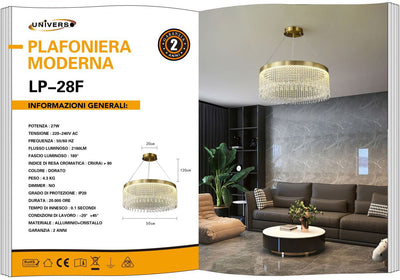 LAMPADARIO DA SOFFITTO/27W/6500K