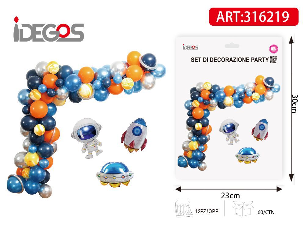 KIT DI PALLONCINI CON SCENA DI ASTRONAUTA