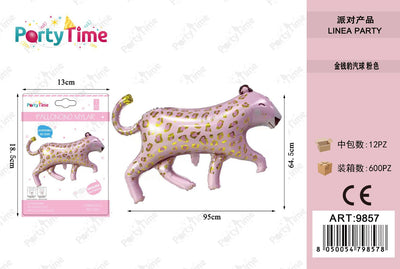 *PALLONCINO MYLAR LEOPARDO ROSA