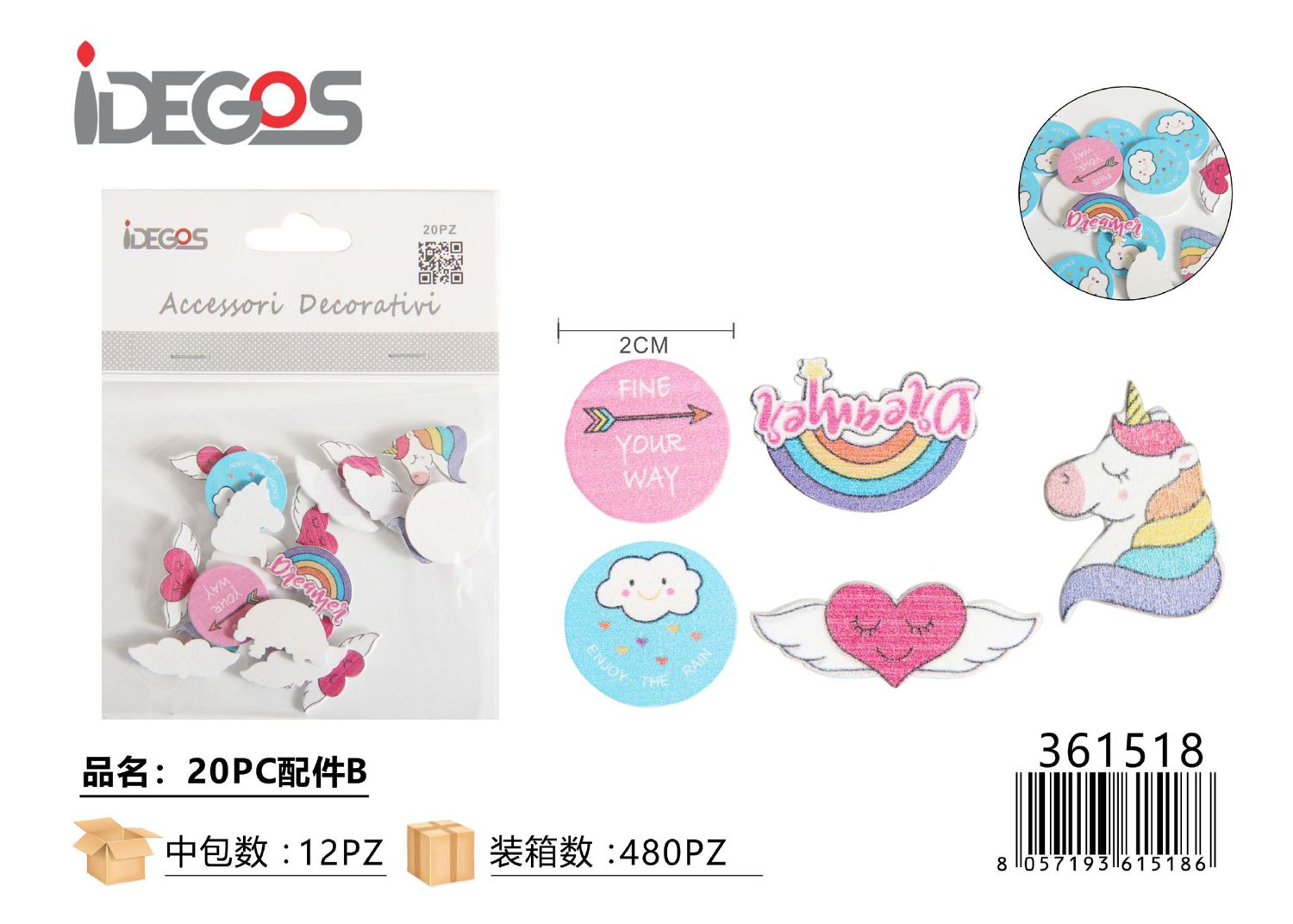 ACC/DECORATIVI UNICORNO