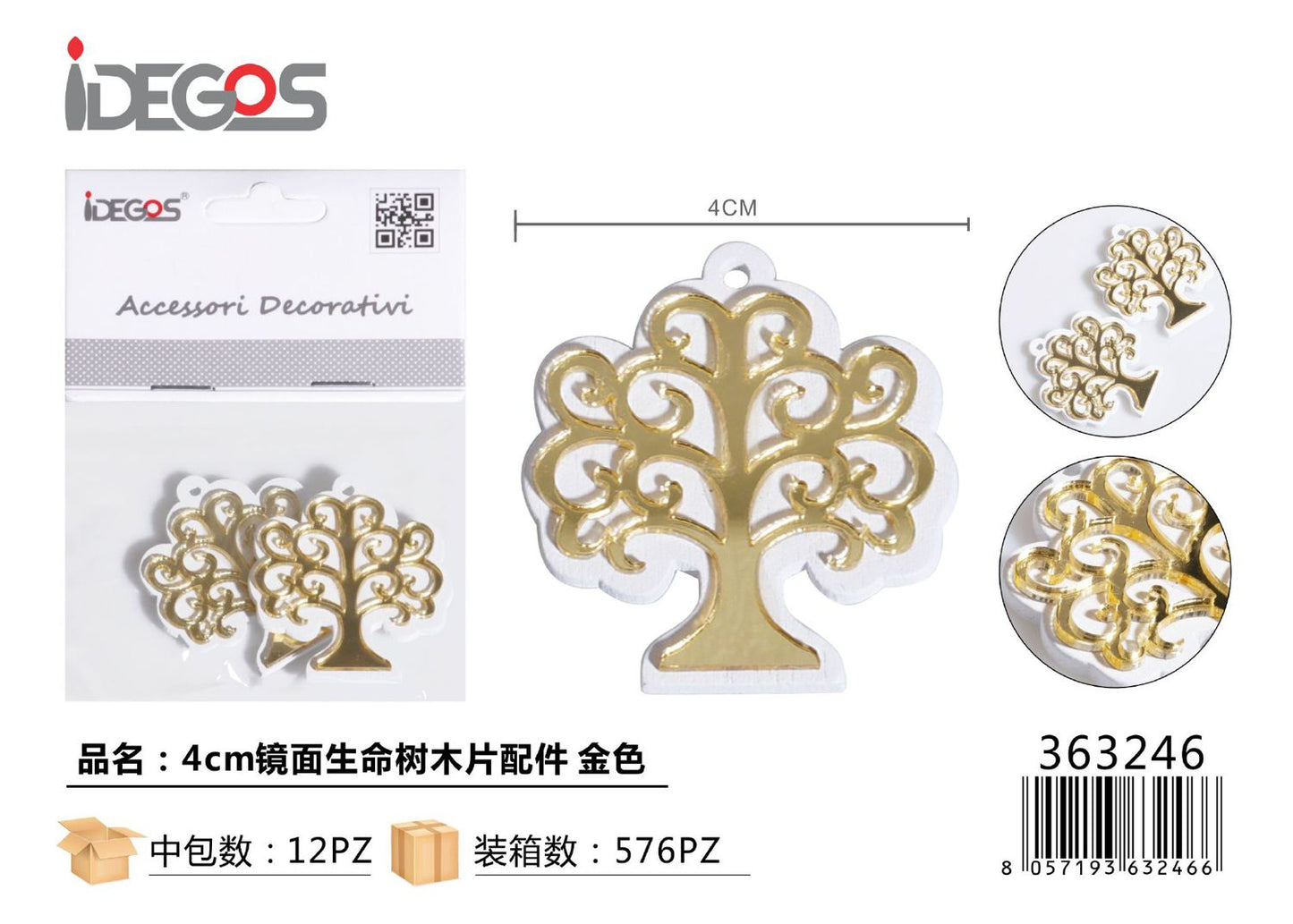 ACC/DECORATIVI ALBERO DELLA VITA ORO