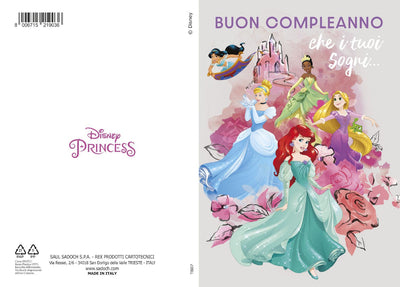 BIGLIETTO PRINCIPESSE METAL C/GLITTER