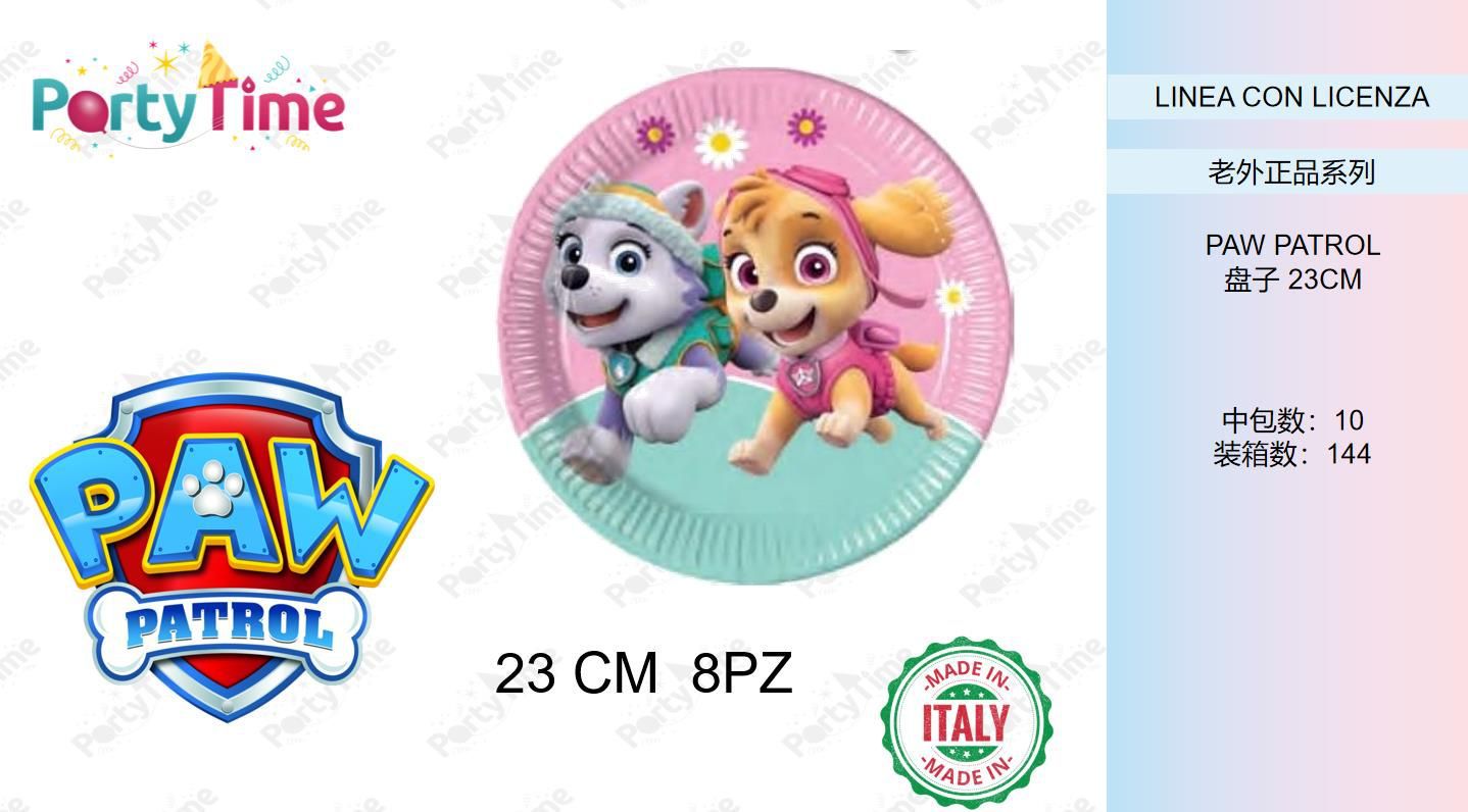 PIATTI CARTA PAW PATROL SKYE & EVEREST NICKELODEON DIAM CM 23 CF 8