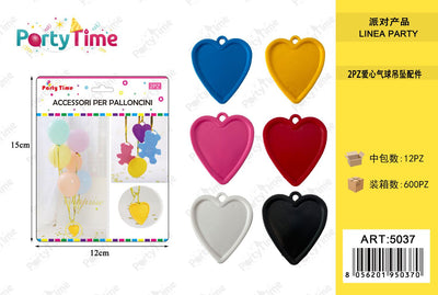 *accessori per palloncino a cuore giallo