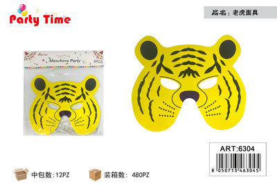 *MASCHERA PARTY TIGRE 6PCS