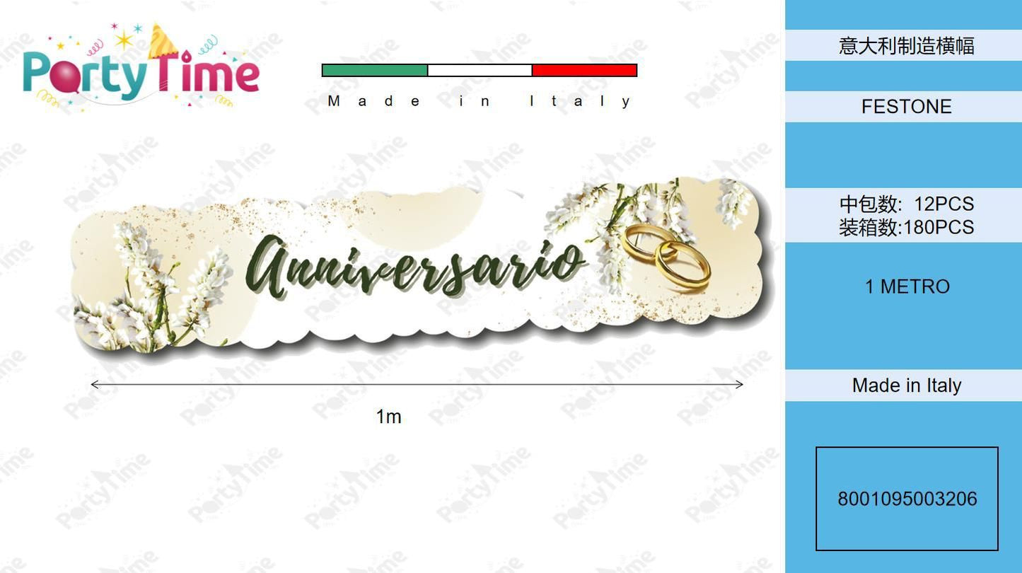 *FESTONE STRISCIONE ANNIVERSARIO