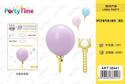 *ACCESSORI PER PALLONCINI 3PZ GIALLO