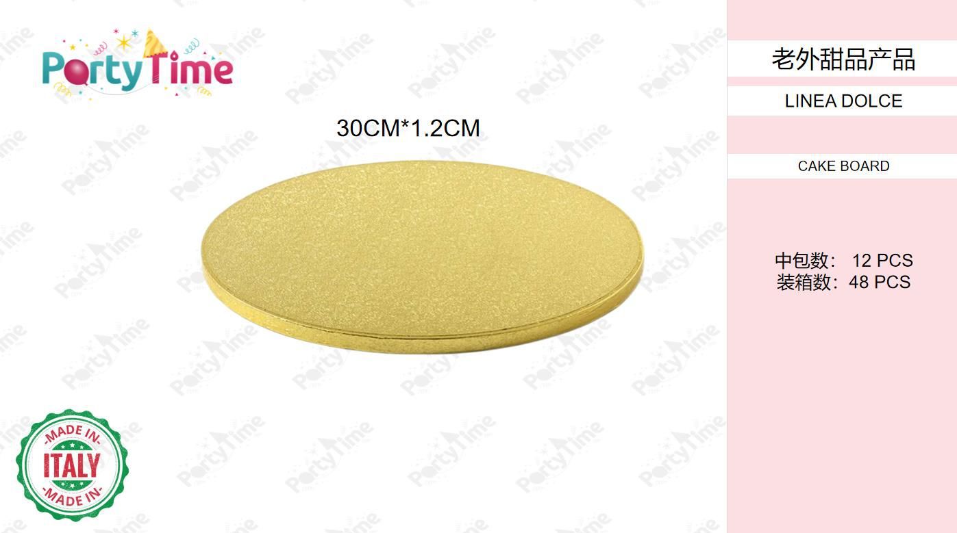 cake board 30 h1.2cm oro