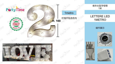 lettere led 1 metro 2