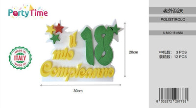 18 COMPLEANNO 30X20X5CM