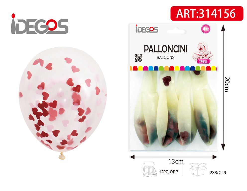 PALLONCINI CORIANDOLI ROSSO