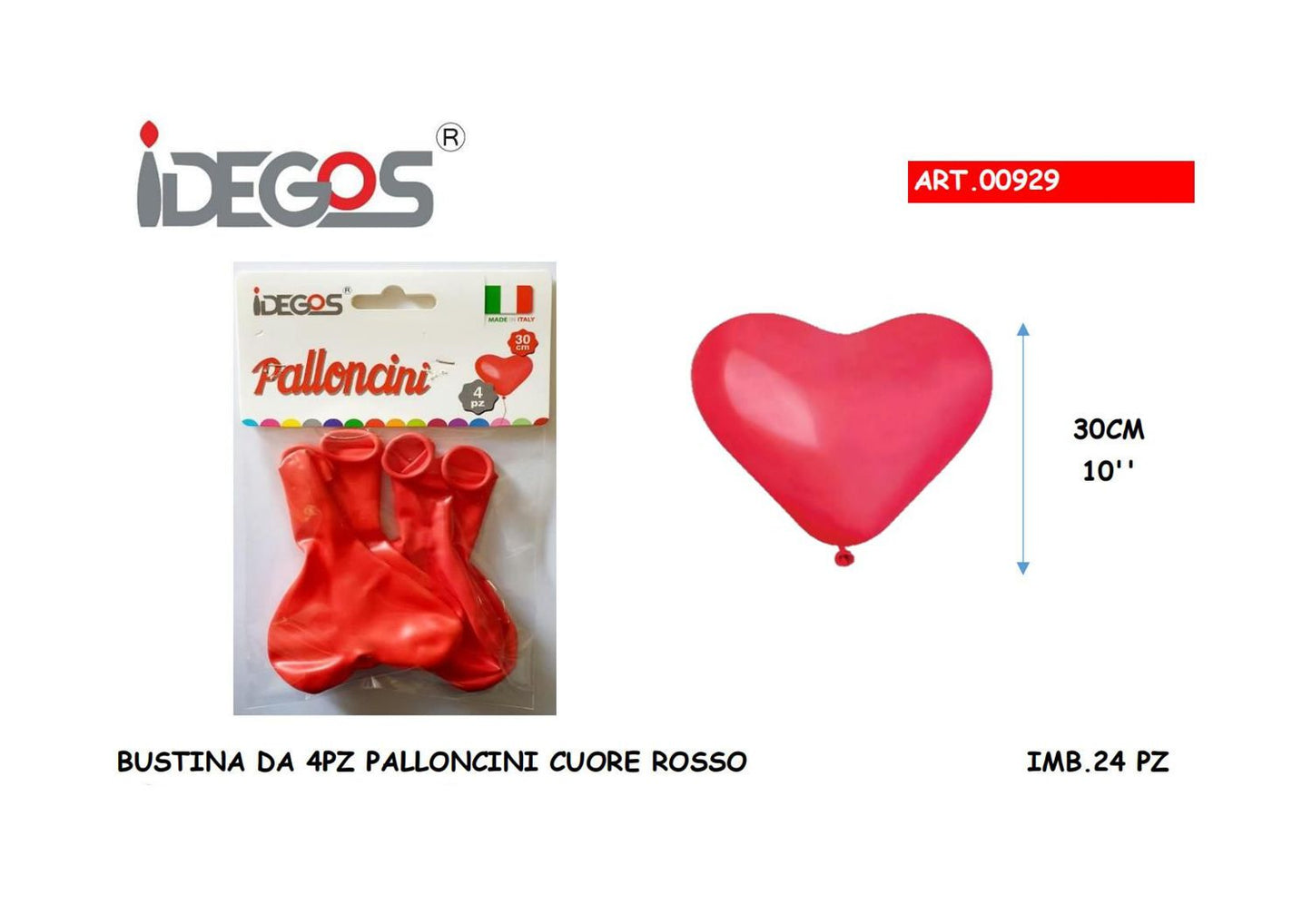 BLISTER 4 PZ CR CUORE ROSSO