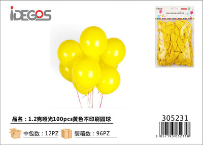 PALLONCINI DA 100PZ 1.2G MATTE GIALLO