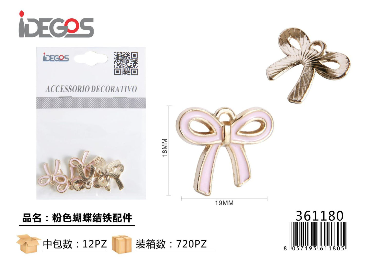 ACC/DECORATIVI A FIOCCO ROSA