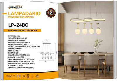 LAMPADARIO DA SOFFITTO /68W/3000K