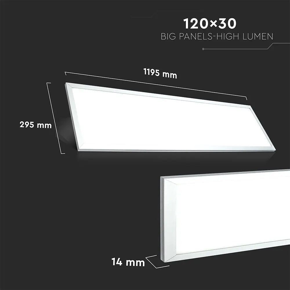 LED Panel 29W 1200x300mm A++ 120Lm/W 4000K incl Driver 6PCS/SET