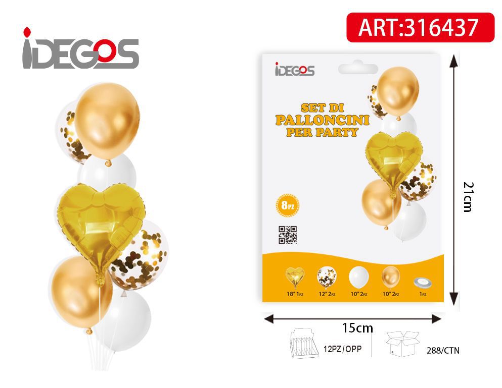 SET DI PALLONCINI ORO