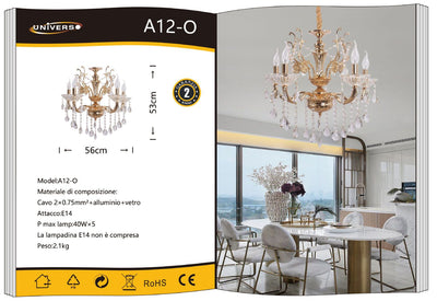 LAMPADARIO DA SOFFITTO/40W/220V