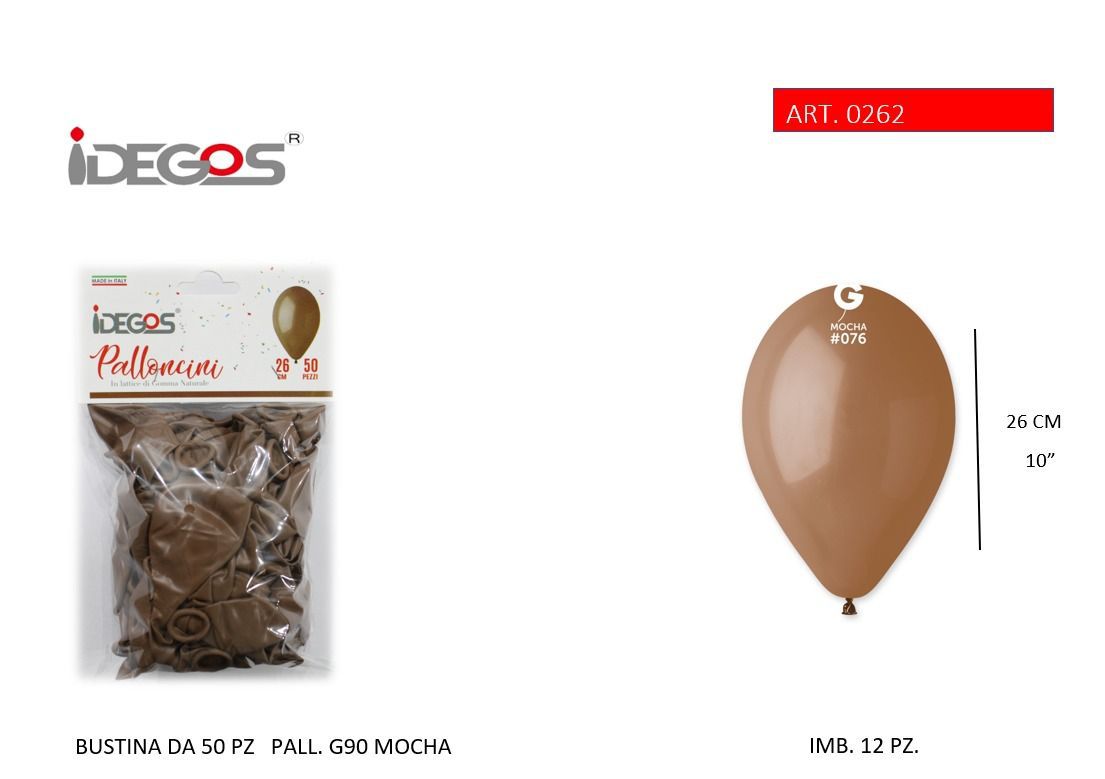 BUSTINE PALLONCINI GOMMA CLASSICO MOCHA/MARRONE 50PZ